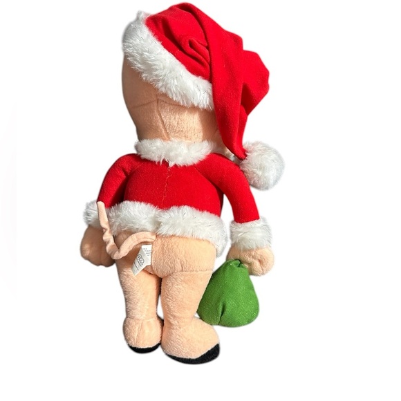 Looney Tunes Porky Pig Santa Claus Christmas Xmas Plush - Picture 2 of 2